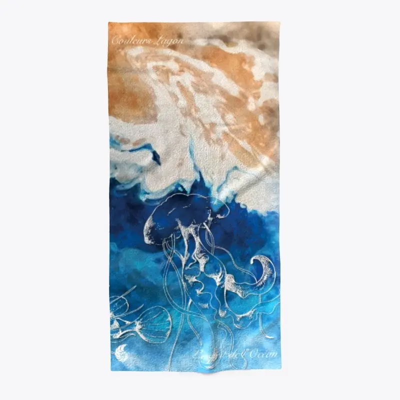 Serviette 30x60 PM3 BLEU MEDUSE 2