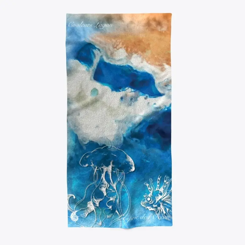  Serviette 30x60 PM3 BLEU MEDUSE