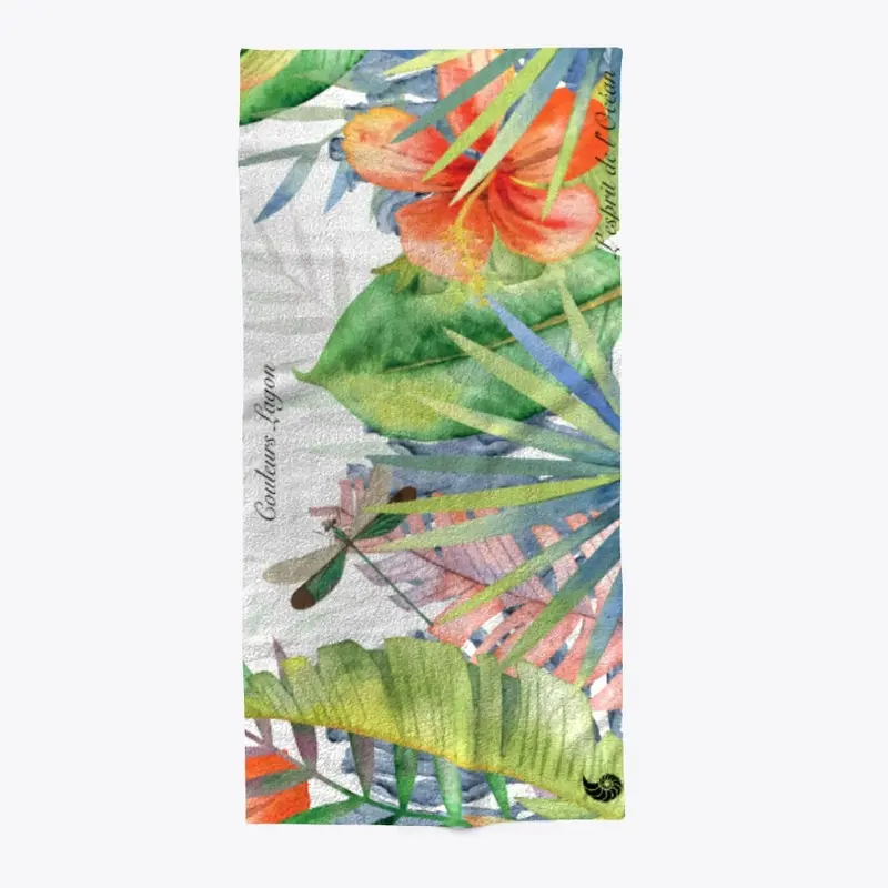 Serviette 30x60 PF1 LIBELLULE HIBISCUS